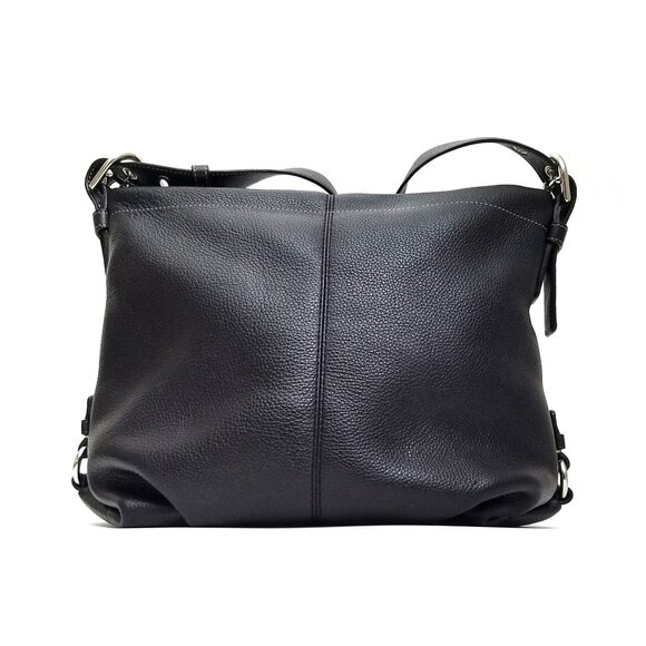 Coach Legacy Soho Black Pebble Leather Shoulder Crossbody Hobo Bag #F15064 - Picture 2 of 12